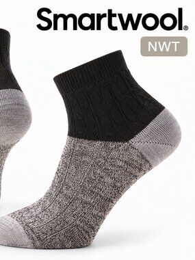 Smartwool Women's Everyday Cable Ankle Socks 3 Pack Merino Wool NWT
